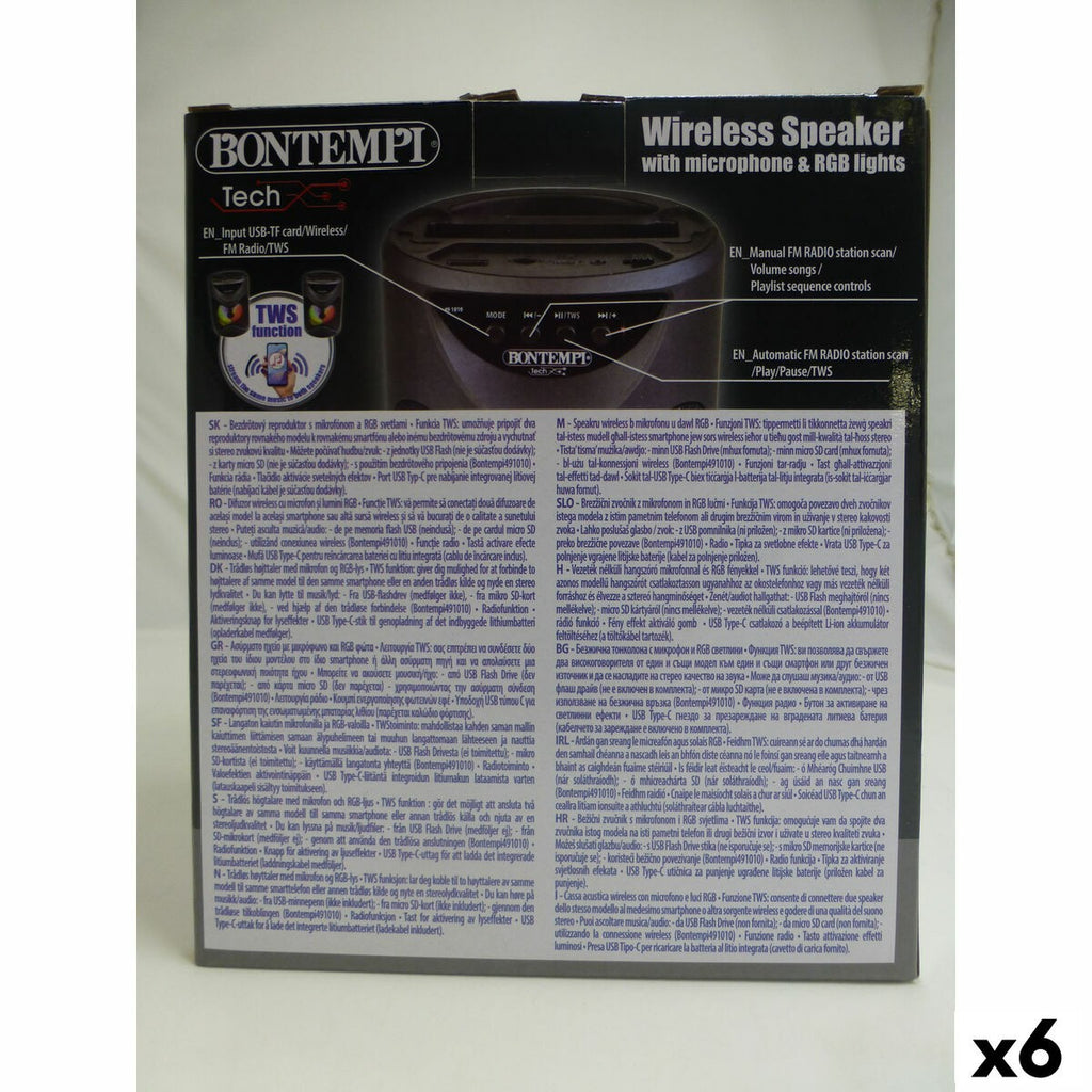 Altoparlante con Microfono Karaoke Bontempi 6 Unità