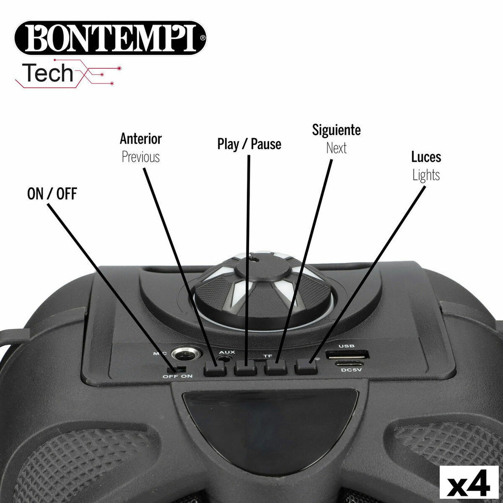 Altoparlante con Microfono Karaoke Bontempi 4 Unità