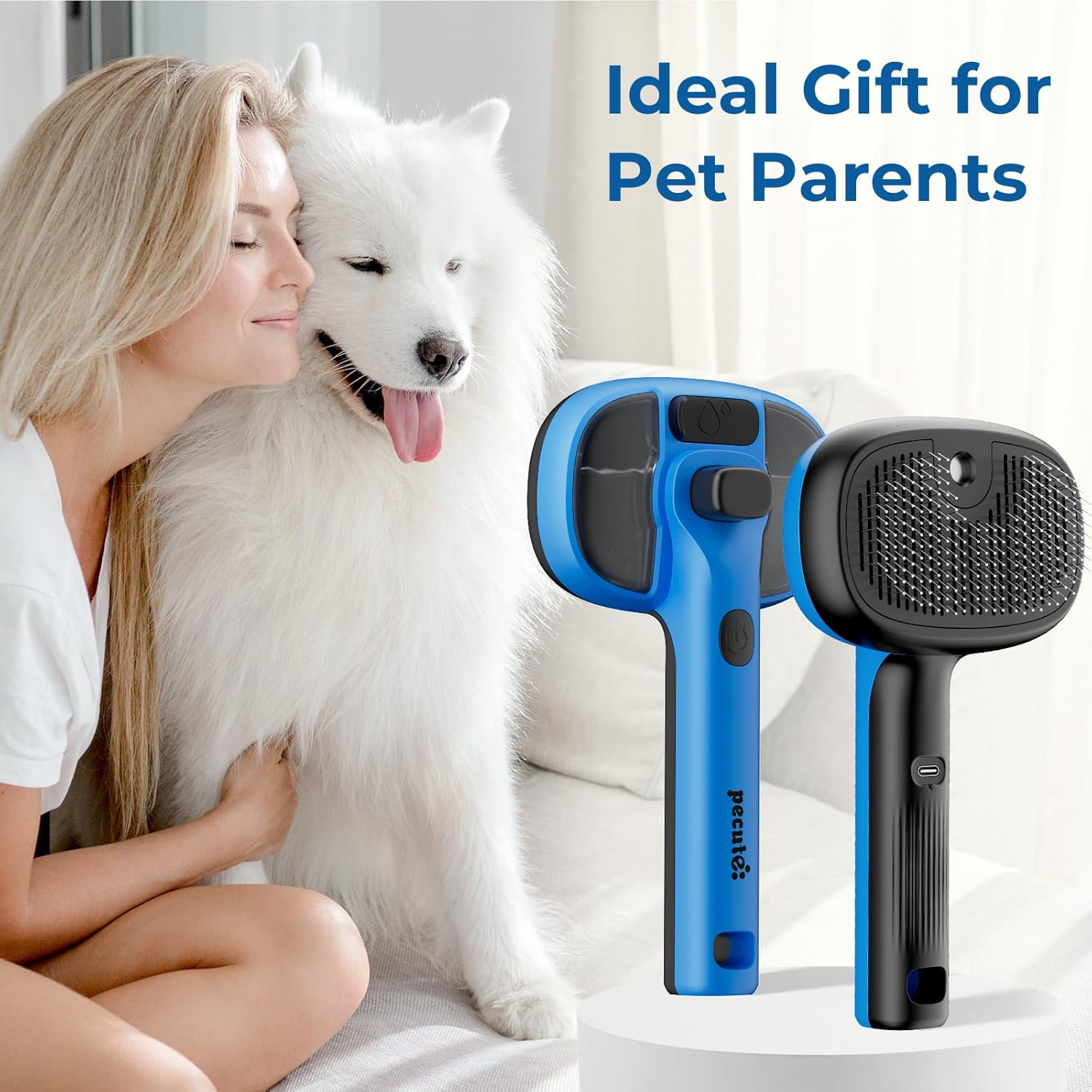 Spazzola a vapore per Cani e Gatti - Rimuove i Peli Senza Stress