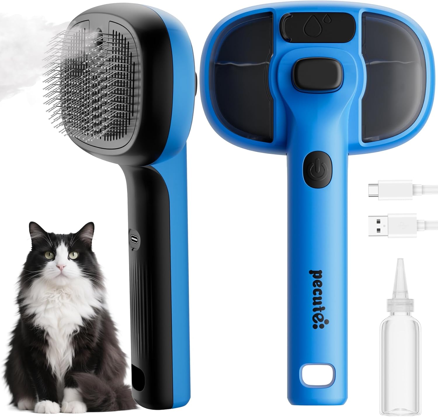 Spazzola a vapore per Cani e Gatti - Rimuove i Peli Senza Stress