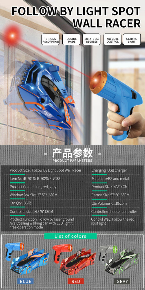 Macchina Acchiappa-Muri a Infrarossi - Auto Giocattolo Stunt Regalo Natale Bambini