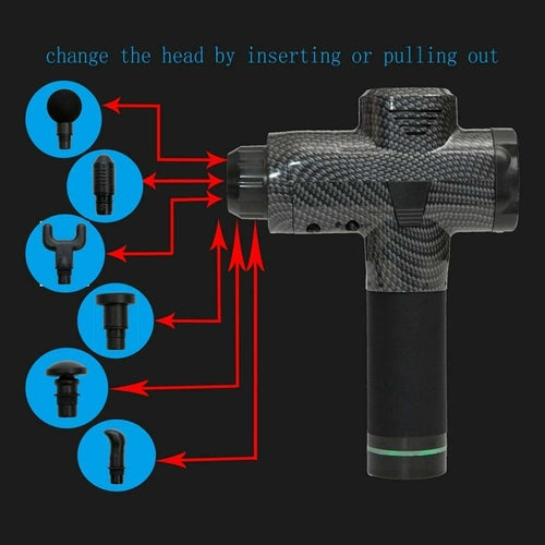 Massaggiatore Portatile Professionale 6 Teste 30 Velocità - Relax Muscolare